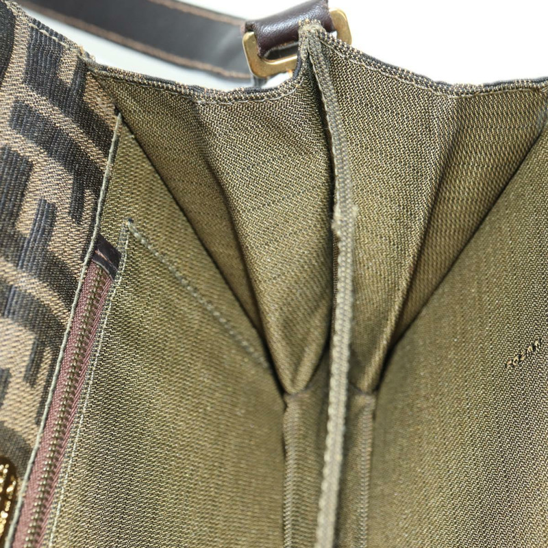 【日本直送】FENDI Zucca帆布肩背包 棕色/黑色 正品 175574SM-21