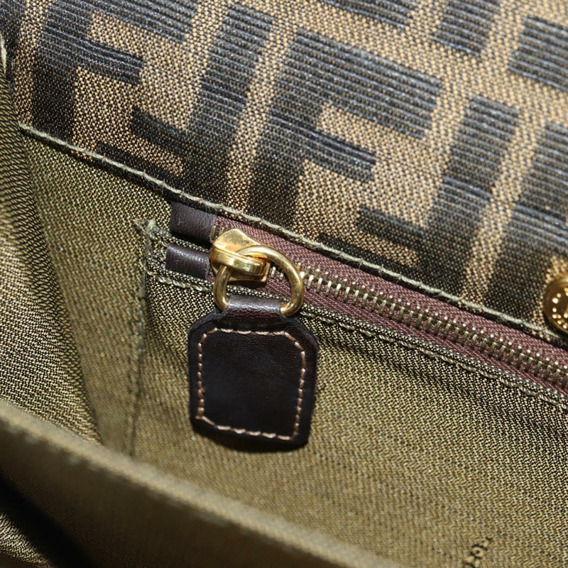 【日本直送】FENDI Zucca帆布肩背包 棕色/黑色 正品 175574SM-22