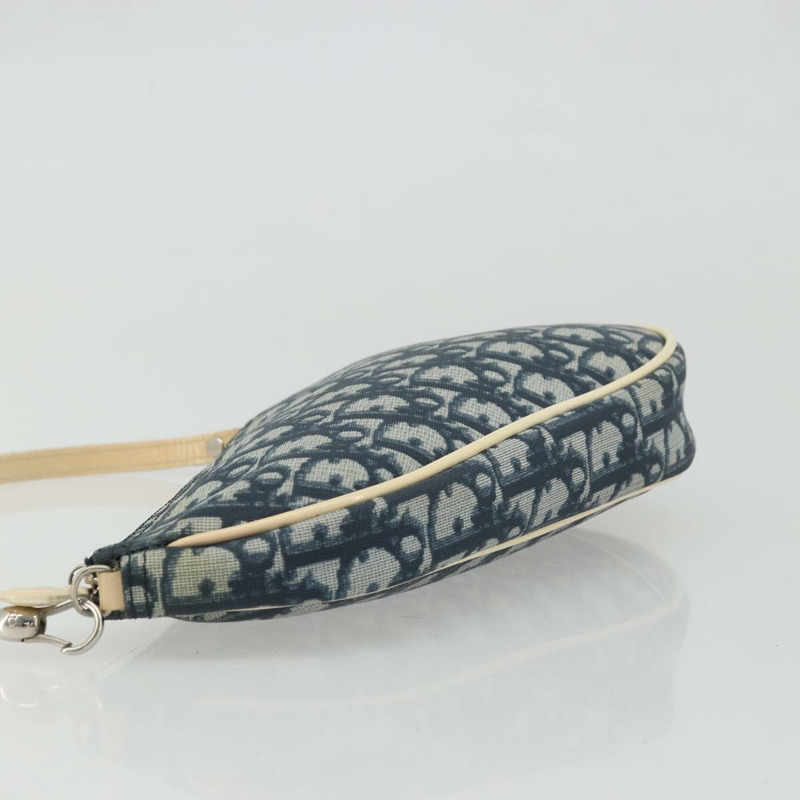 【日本直送】Christian Dior Trotter帆布馬鞍配件包 PVC海軍藍 正品 175480A-4