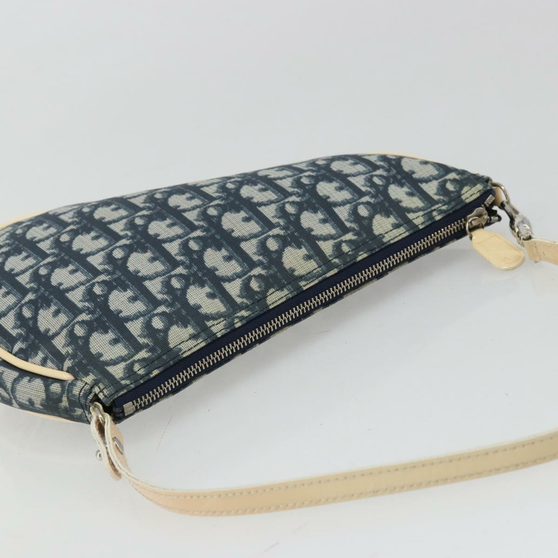 【日本直送】Christian Dior Trotter帆布馬鞍配件包 PVC海軍藍 正品 175480A-5