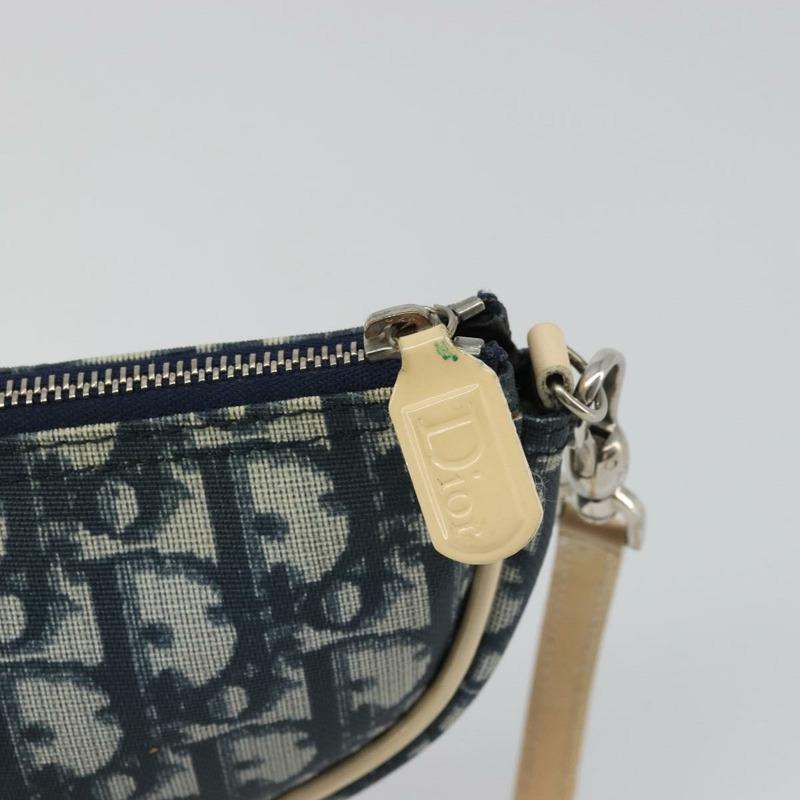 【日本直送】Christian Dior Trotter帆布馬鞍配件包 PVC海軍藍 正品 175480A-13