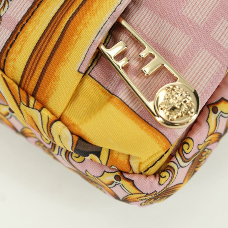 【日本直送】FENDI Zucca 帆布 FENDACE 包 VERSACE 合作粉紅色正品 YKZ1364M-13