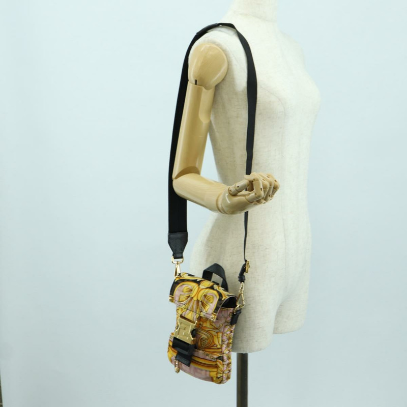 【日本直送】FENDI Zucca 帆布 FENDACE 包 VERSACE 合作粉紅色正品 YKZ1364M-23