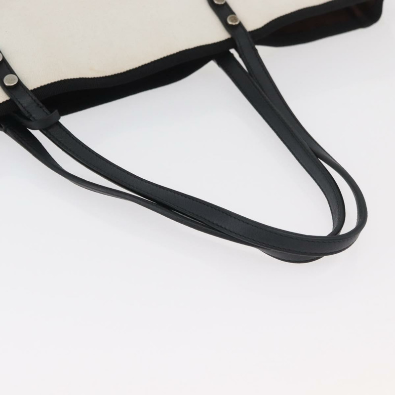 【日本直送】香奈兒女士First帆布手提包 白色 銀色 CC 認證 YKZ1356A-7