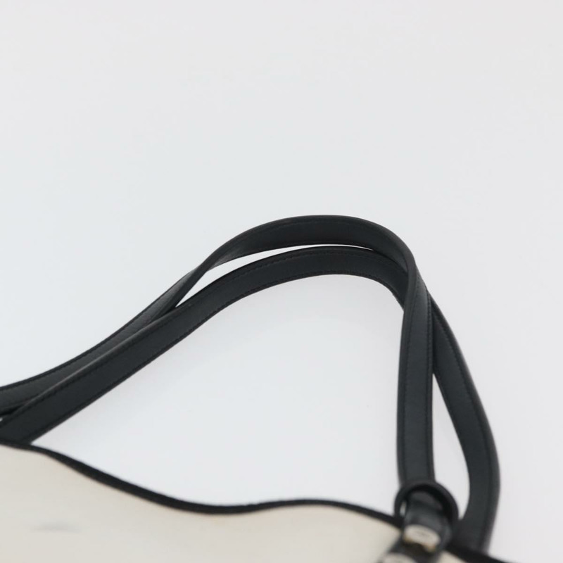 【日本直送】香奈兒女士First帆布手提包 白色 銀色 CC 認證 YKZ1356A-8