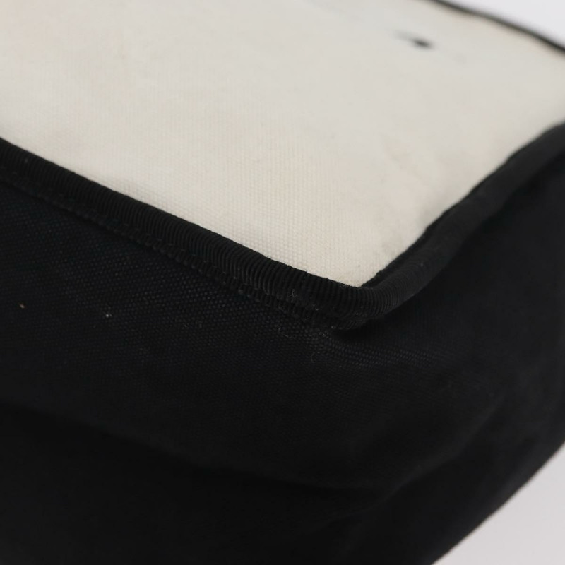 【日本直送】香奈兒女士First帆布手提包 白色 銀色 CC 認證 YKZ1356A-13