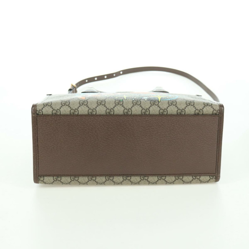 【日本直送】GUCCI GG Supreme 唐老鴨手提包 PVC 兩用 米色金色 648134 正品 YKZ1358M-10