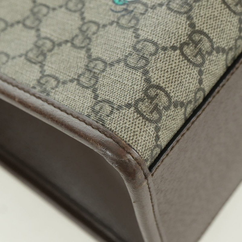 【日本直送】GUCCI GG Supreme 唐老鴨手提包 PVC 兩用 米色金色 648134 正品 YKZ1358M-11