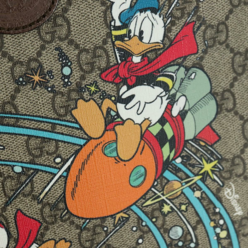 【日本直送】GUCCI GG Supreme 唐老鴨手提包 PVC 兩用 米色金色 648134 正品 YKZ1358M-15