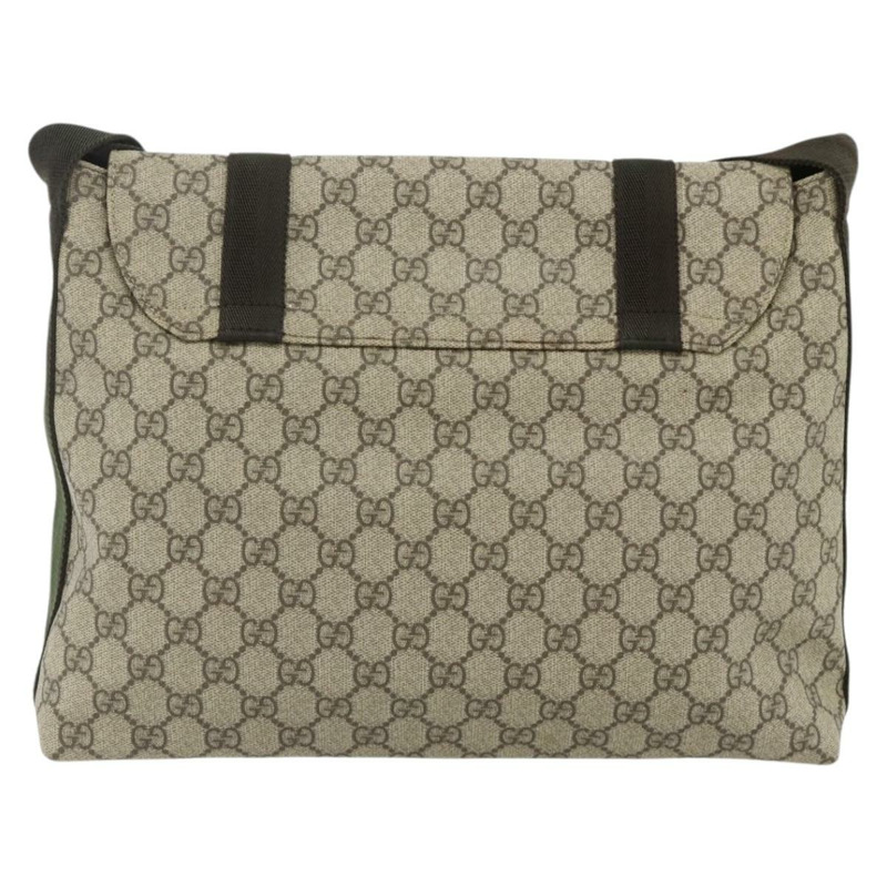 【日本直送】GUCCI GG Supreme 單肩包 PVC 米色 銀色 122373 正品 ka4034A-2