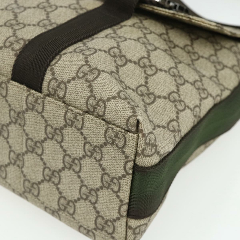 【日本直送】GUCCI GG Supreme 單肩包 PVC 米色 銀色 122373 正品 ka4034A-9