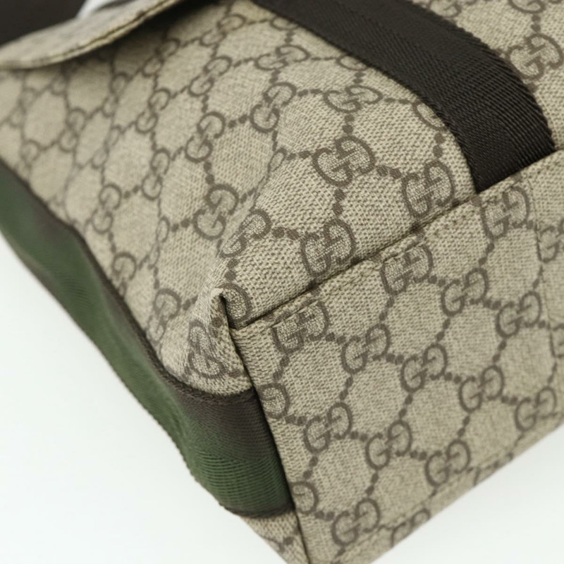【日本直送】GUCCI GG Supreme 單肩包 PVC 米色 銀色 122373 正品 ka4034A-10