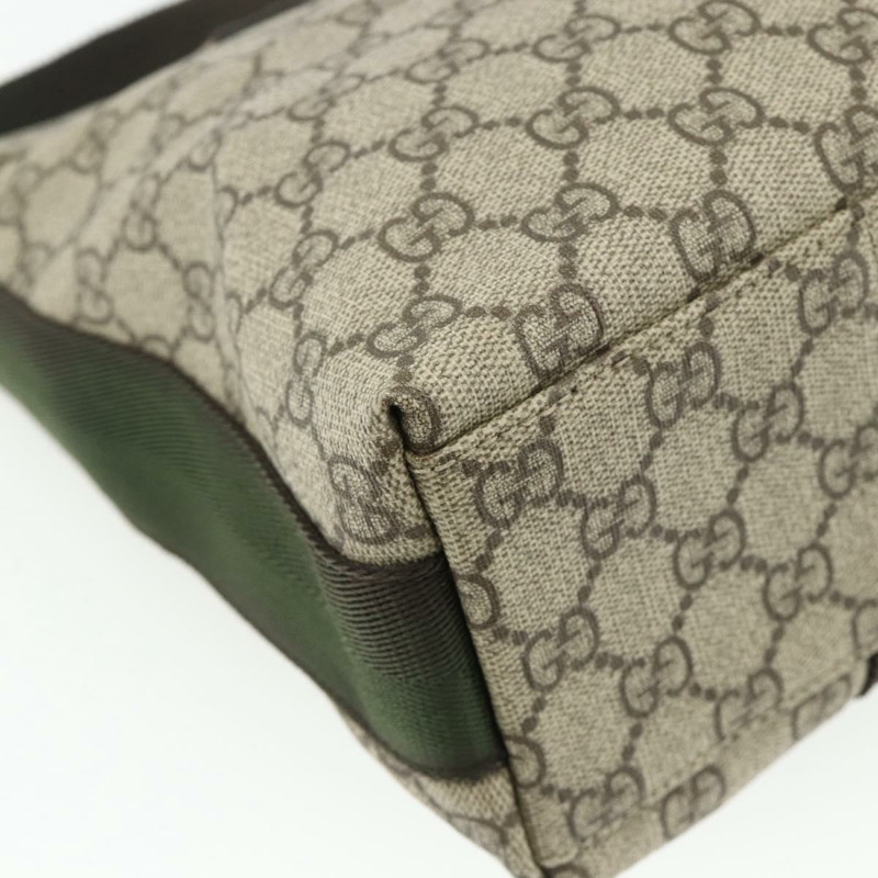 【日本直送】GUCCI GG Supreme 單肩包 PVC 米色 銀色 122373 正品 ka4034A-12