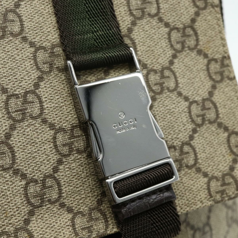 【日本直送】GUCCI GG Supreme 單肩包 PVC 米色 銀色 122373 正品 ka4034A-13