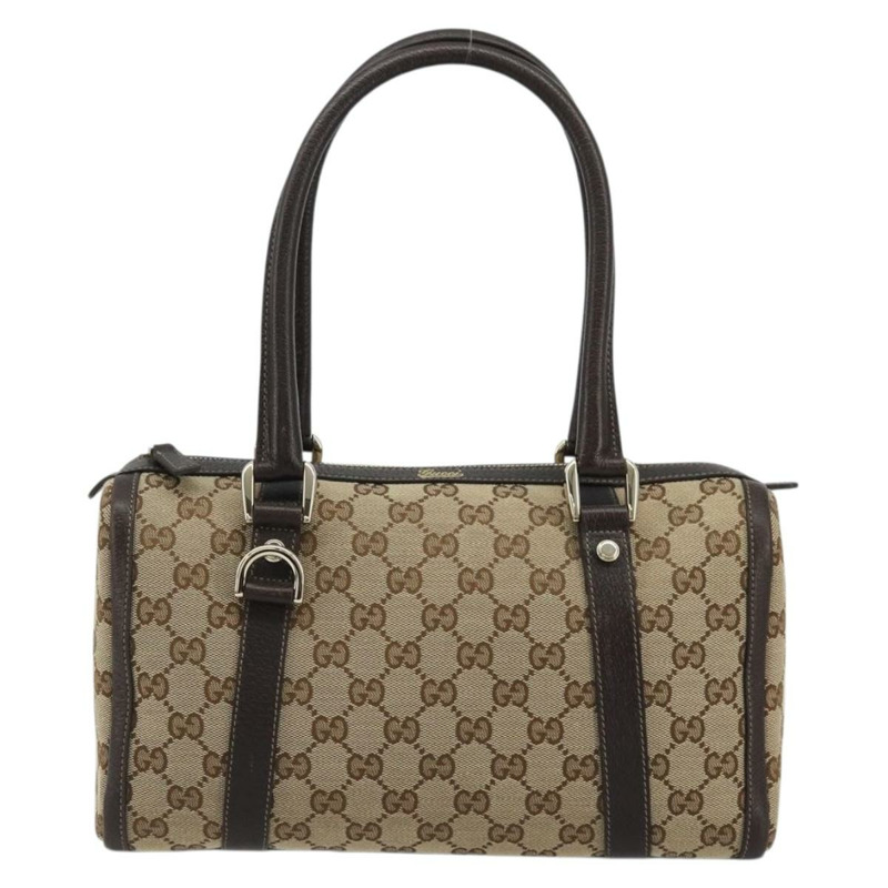 【日本直送】GUCCI Abbey GG帆布波士頓包 米色 金色 130942 正品 yk20240SAV-1