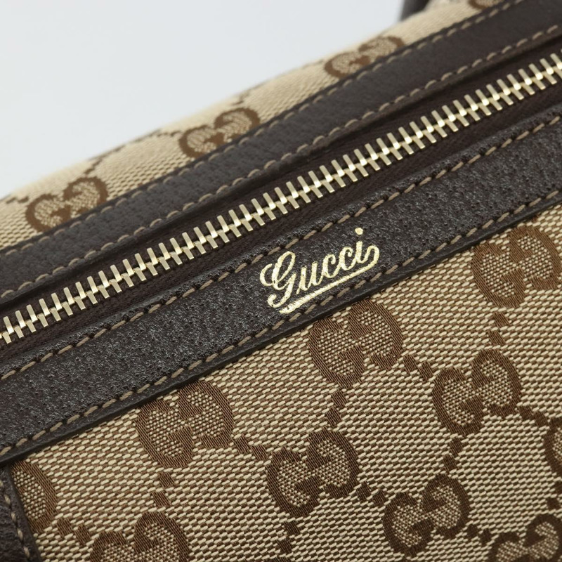 【日本直送】GUCCI Abbey GG帆布波士頓包 米色 金色 130942 正品 yk20240SAV-13