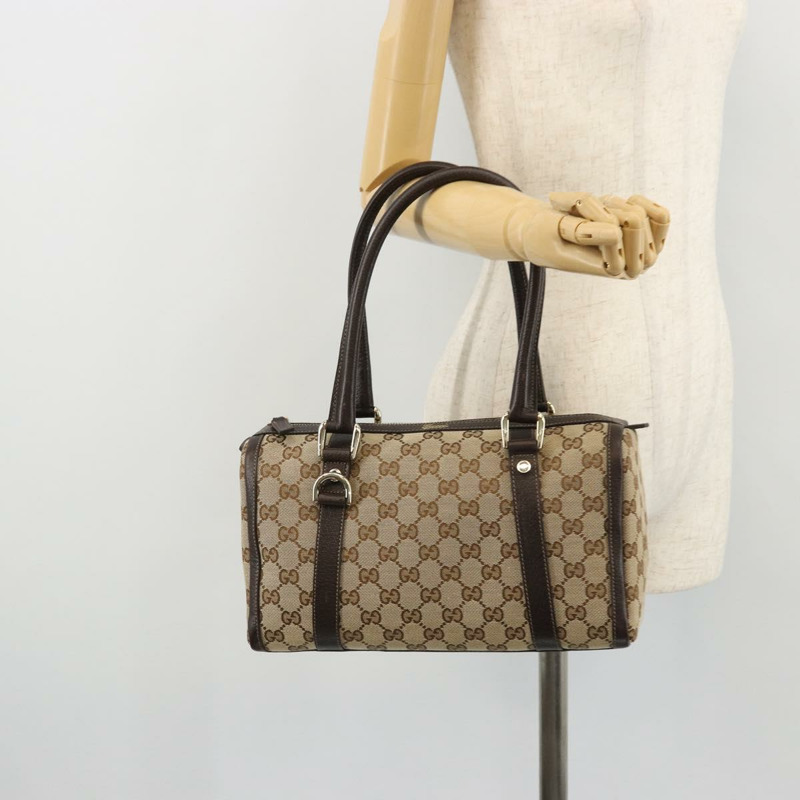 【日本直送】GUCCI Abbey GG帆布波士頓包 米色 金色 130942 正品 yk20240SAV-23