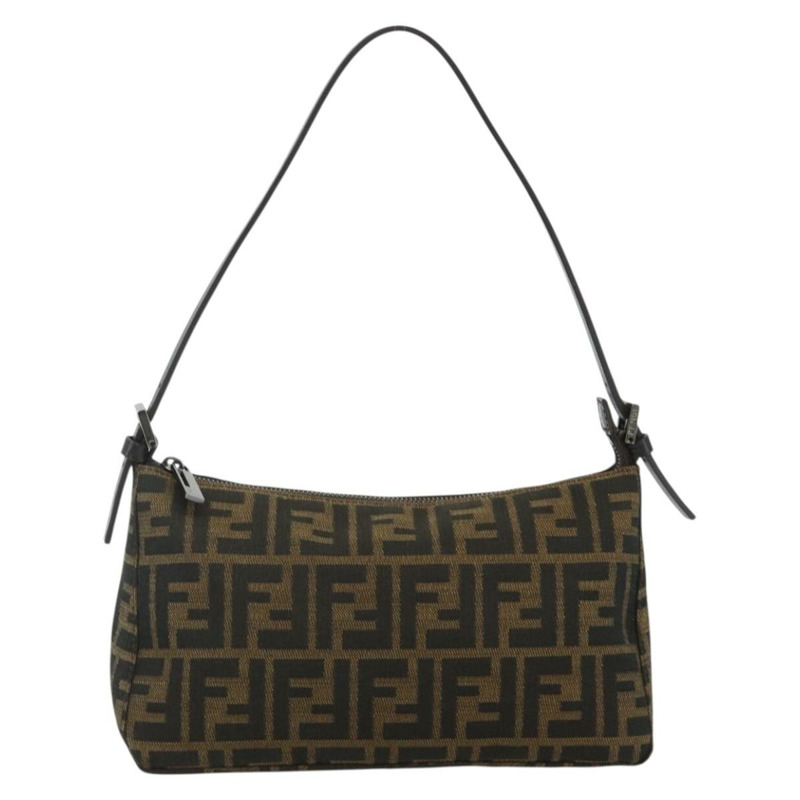 【日本直送】FENDI Zucca帆布手提包 棕色/黑色 正品 yk20241SAV-12