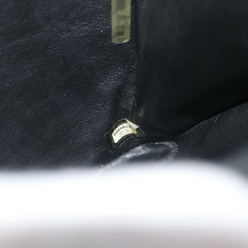 【日本直送】香奈兒 (CHANEL) 漆皮手提包，黑色銀色雙C標誌，型號 mr2376V-11