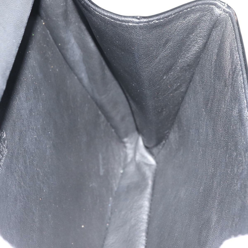 【日本直送】香奈兒 (CHANEL) 漆皮手提包，黑色銀色雙C標誌，型號 mr2376V-18