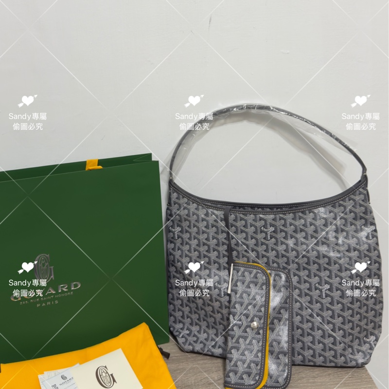 🩶Goyard hobo 灰色 全新全配🩶 現貨-0