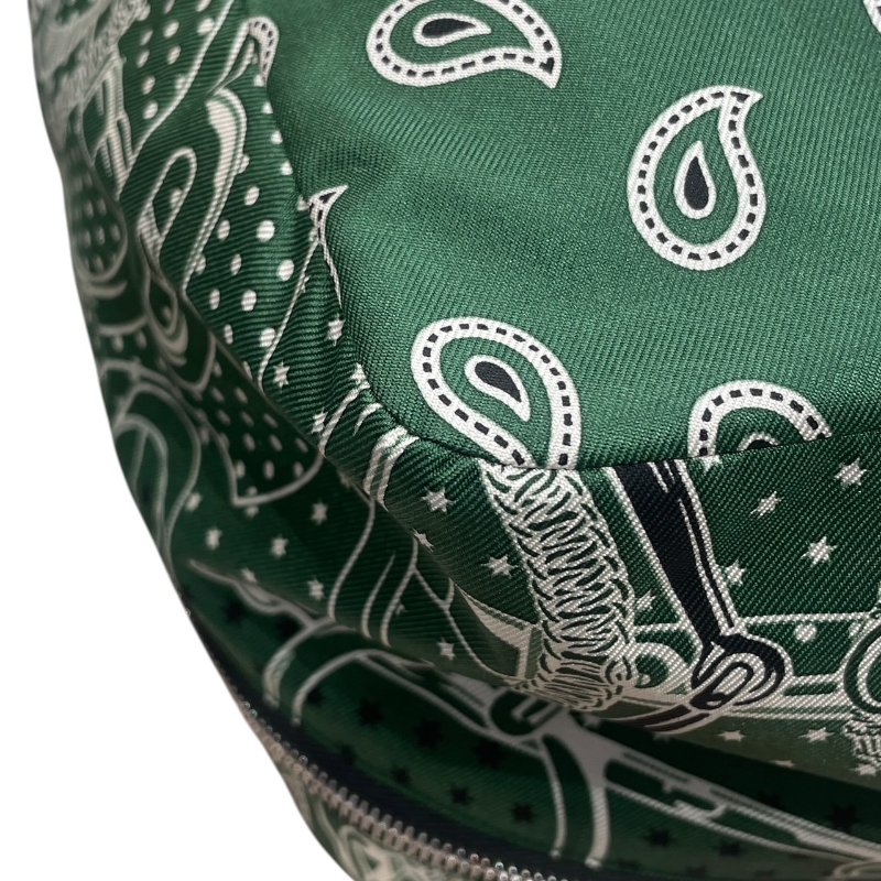 HERMES 愛馬仕 OUZE DE VOYAGE 旅行收納袋 絲綢 綠色 銀釦-7