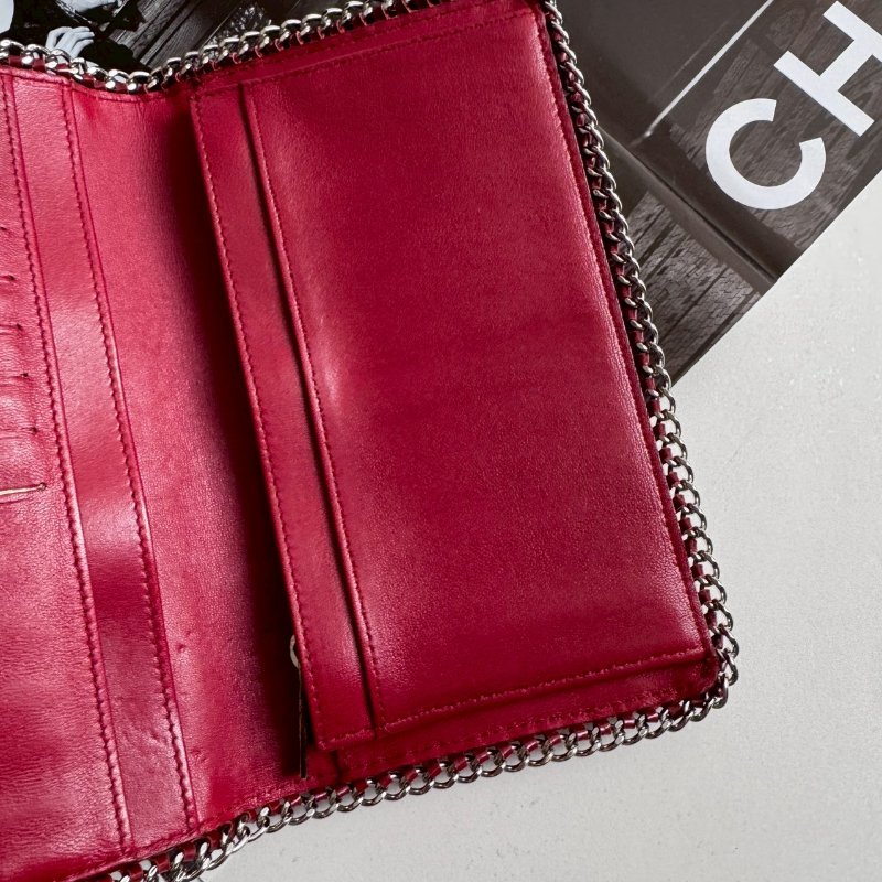 💥復古必買款❤️‍🔥Chanel 紅色漆皮銀邊長夾-11