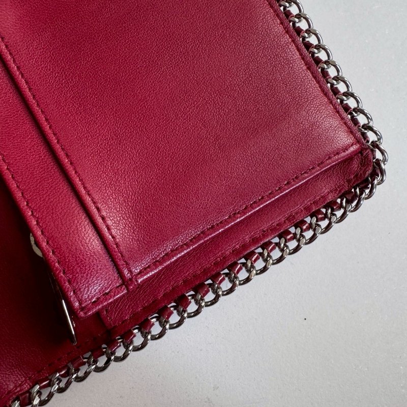 💥復古必買款❤️‍🔥Chanel 紅色漆皮銀邊長夾-12