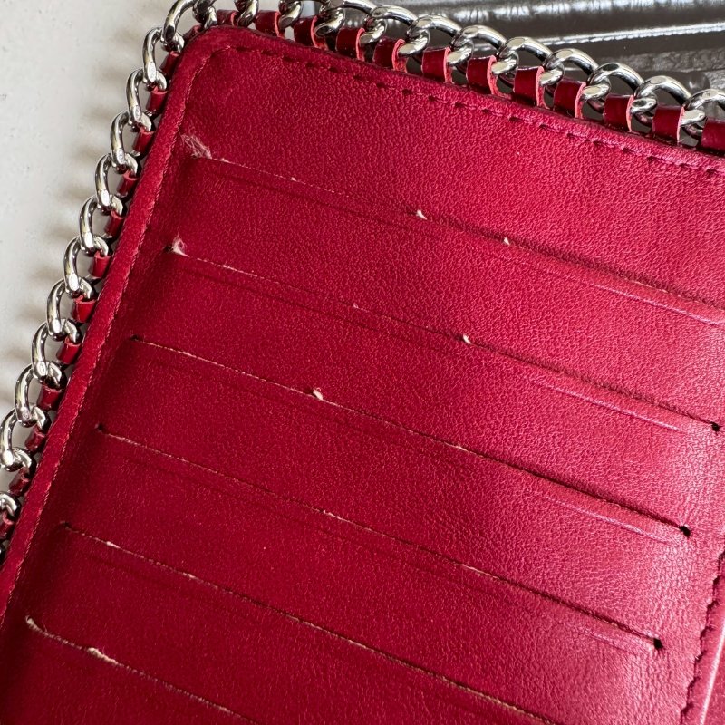 💥復古必買款❤️‍🔥Chanel 紅色漆皮銀邊長夾-13