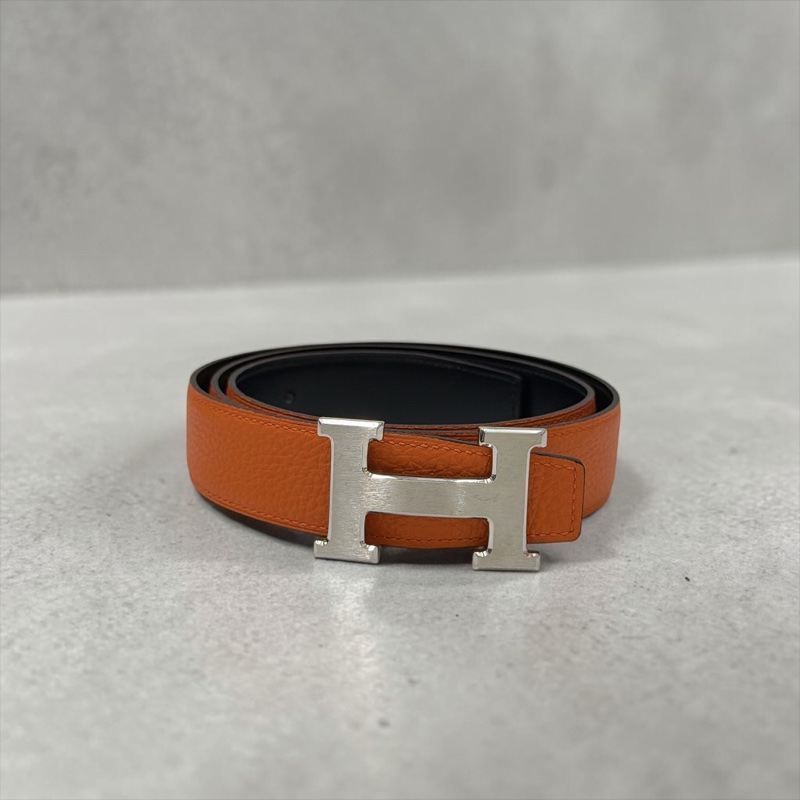 莉亞精品♡Hermes橘色皮帶90cm-0