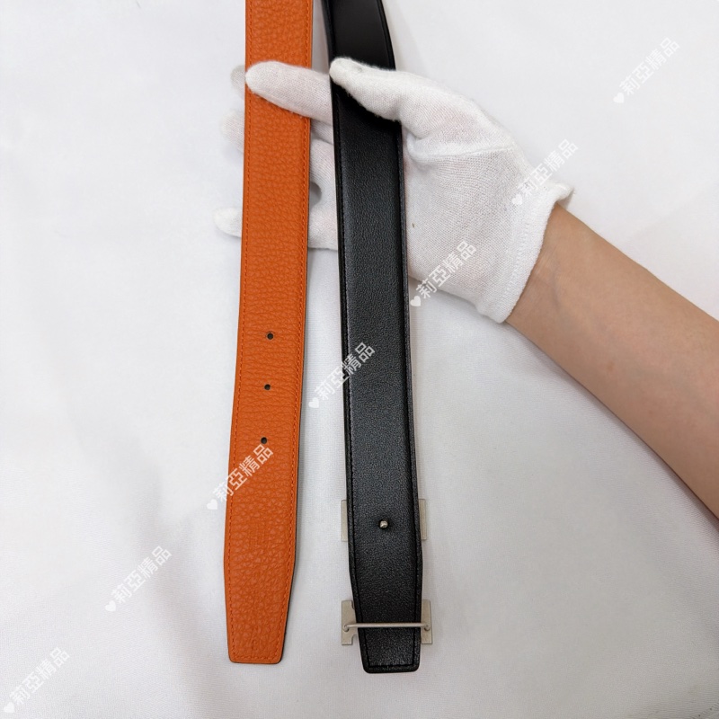 莉亞精品♡Hermes橘色皮帶90cm-6