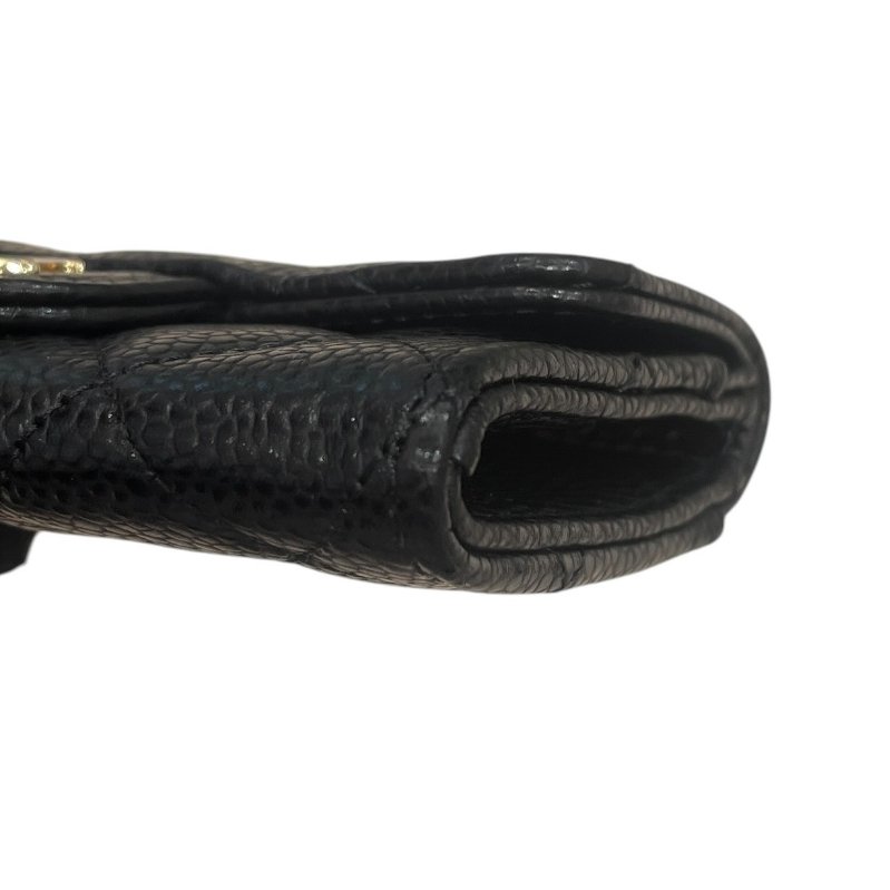 CHANEL 香奈兒 AP0214 名片夾 荔枝皮 黑色 金釦-7