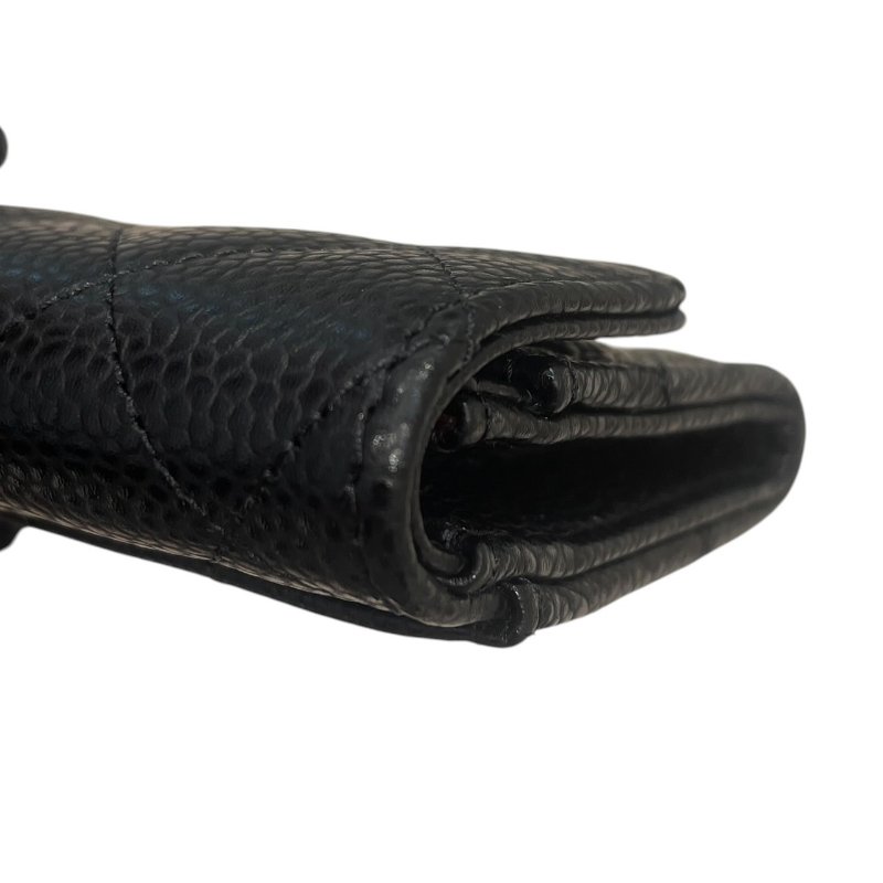 CHANEL 香奈兒 AP0214 名片夾 荔枝皮 黑色 金釦-9