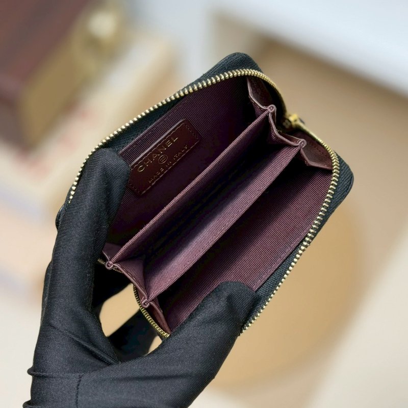 🏷Chanel 香奈兒．Coco 拉鍊卡夾零錢包-16