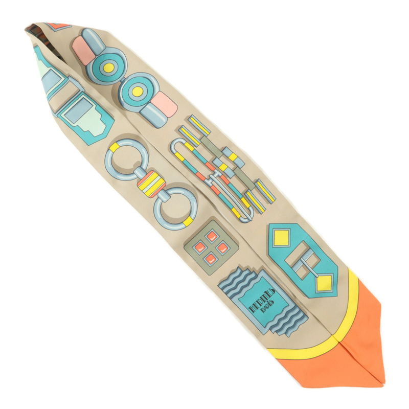 HERMES 絲質Twilly絲巾-3