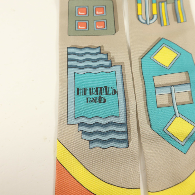 HERMES 絲質Twilly絲巾-4