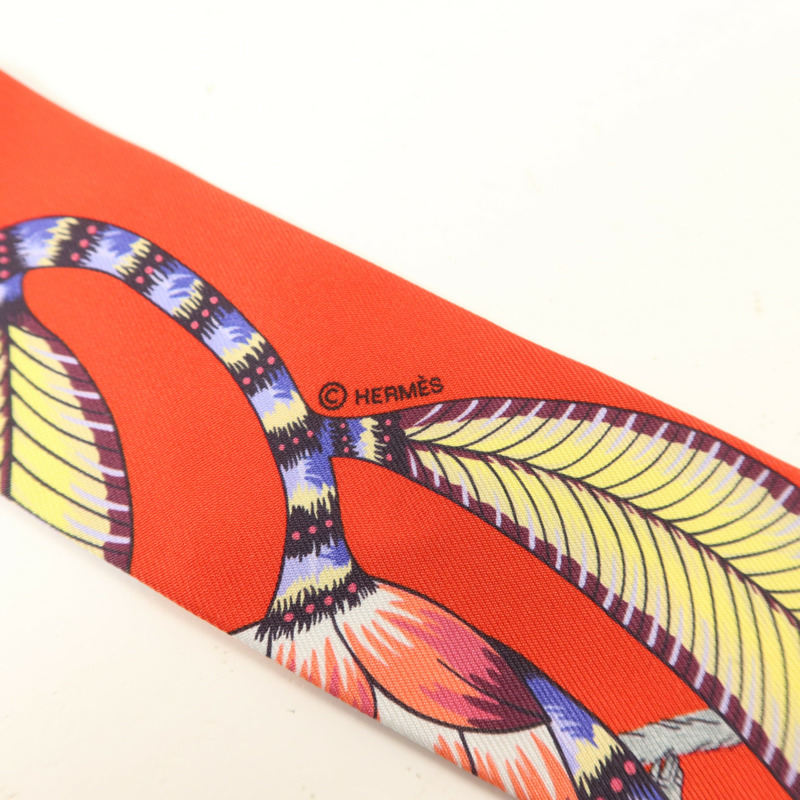 HERMES 絲質Twilly絲巾-5