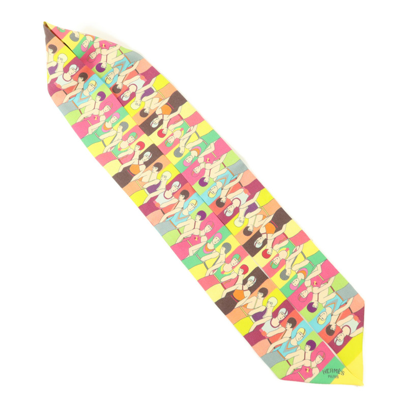 HERMES 絲質Twilly絲巾-3