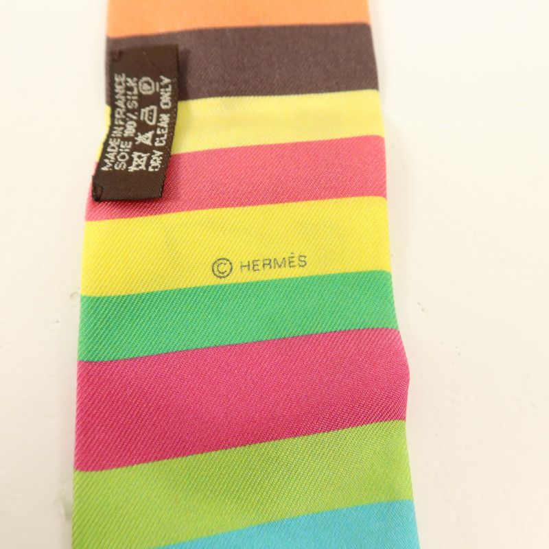 HERMES 絲質Twilly絲巾-5