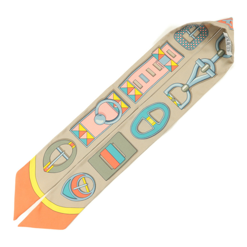 HERMES 絲質Twilly絲巾-2
