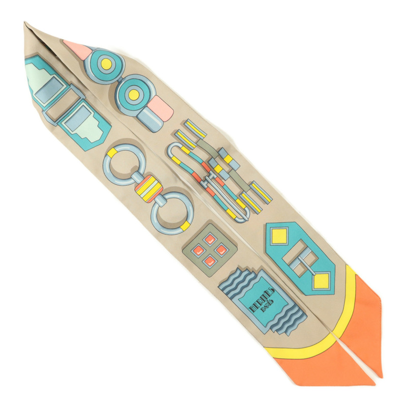 HERMES 絲質Twilly絲巾-3