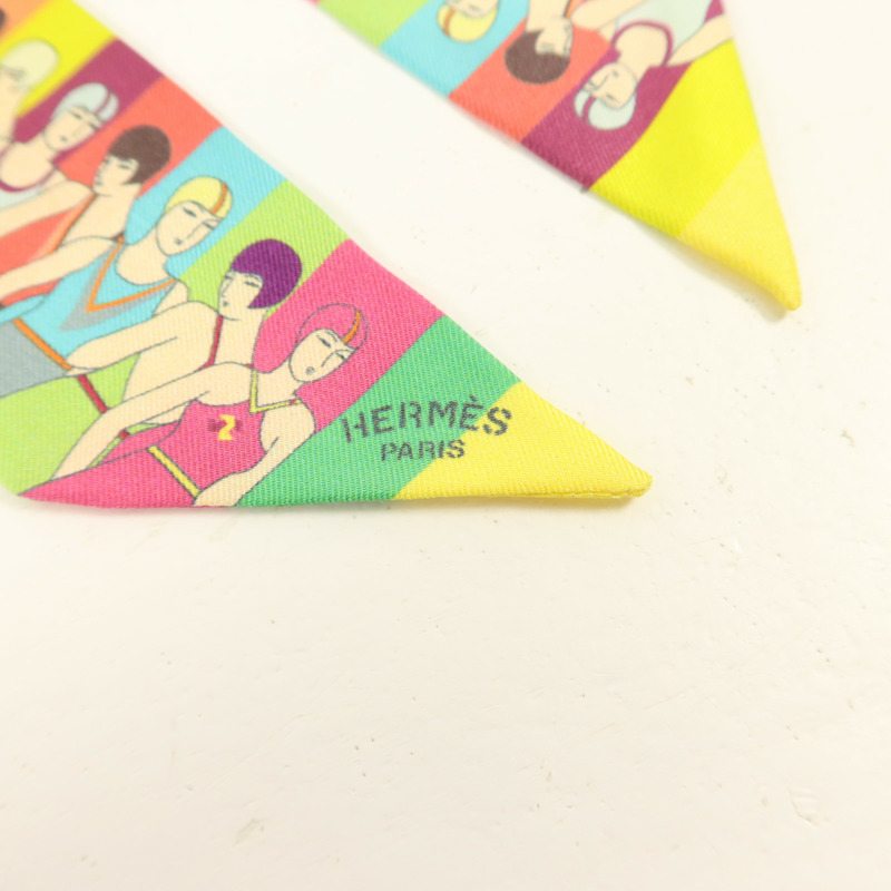 HERMES 絲質Twilly絲巾-4