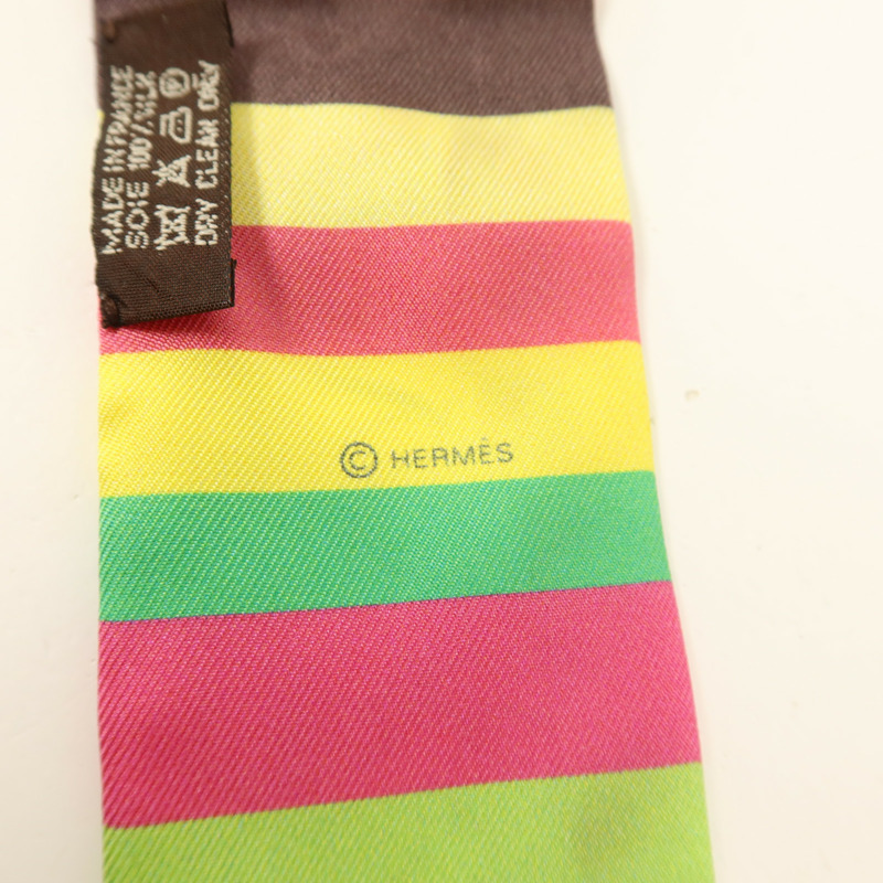 HERMES 絲質Twilly絲巾-5
