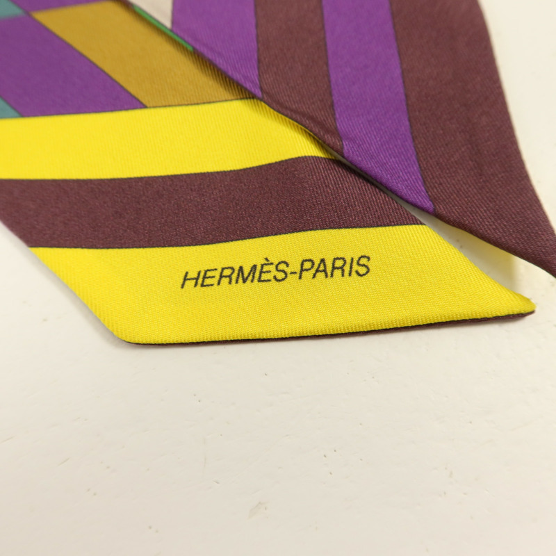 HERMES 絲質Twilly絲巾-4