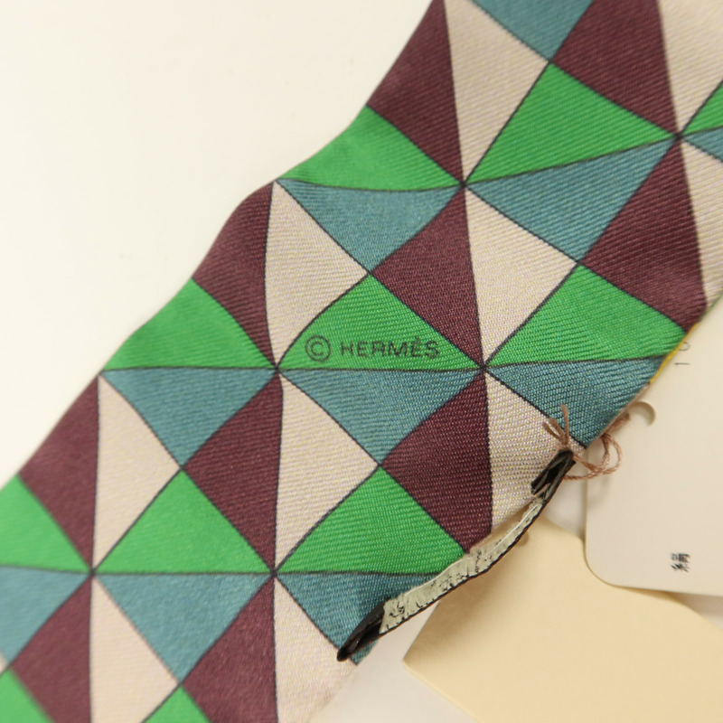 HERMES 絲質Twilly絲巾-5