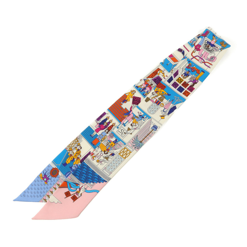 HERMES 絲質Twilly絲巾-1