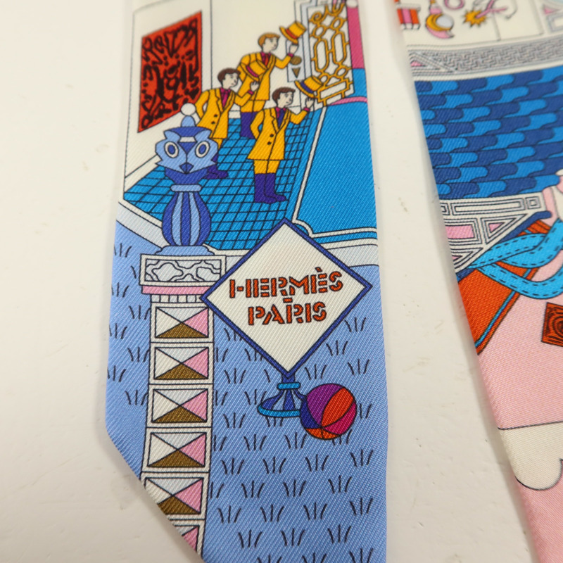HERMES 絲質Twilly絲巾-4