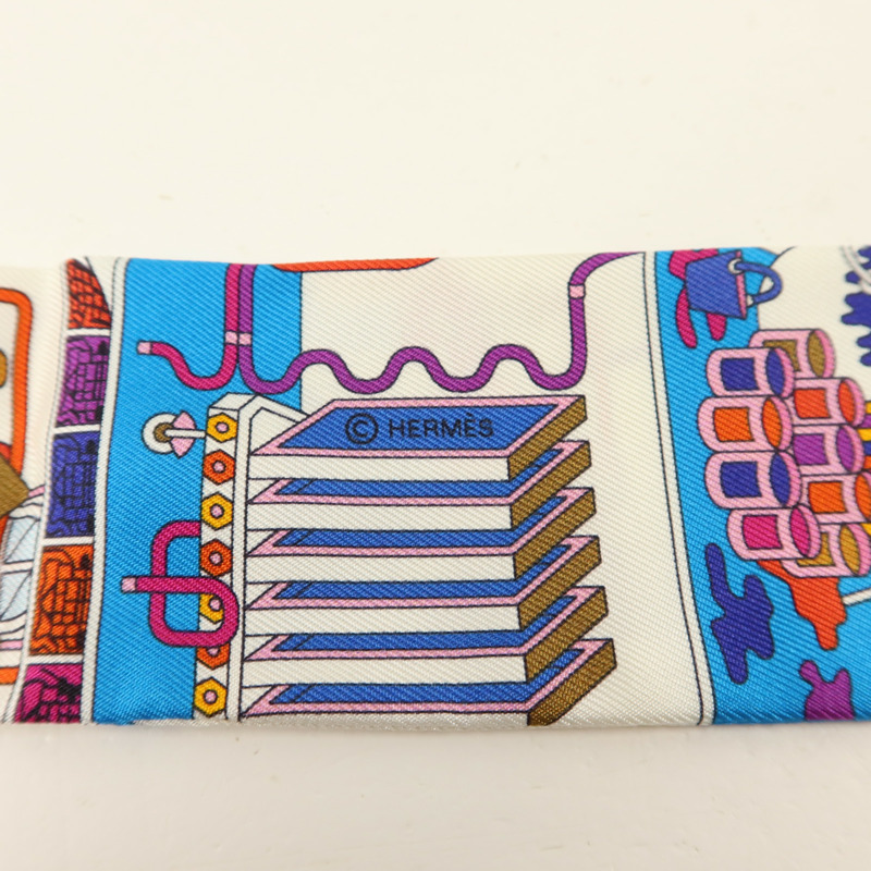 HERMES 絲質Twilly絲巾-5