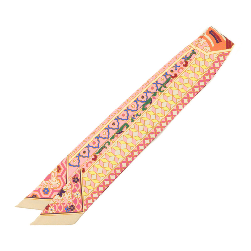 HERMES 絲質Twilly絲巾-1