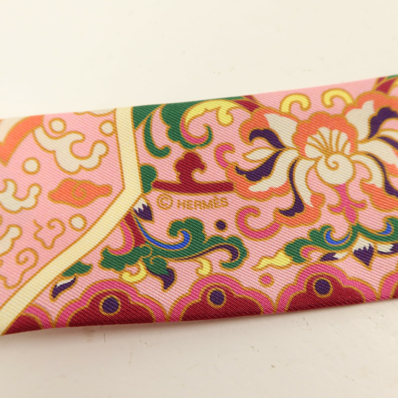 HERMES 絲質Twilly絲巾-5